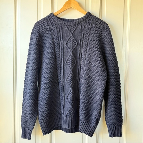 Old Navy Other - Men's Old Navy EUC Classic Cable Knit Sweater - Navy Sz L